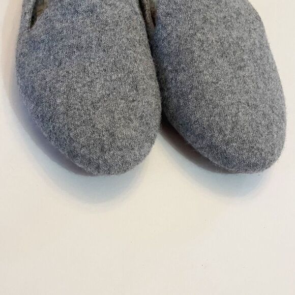 Birdies The Starling Gray Wool Faux Fur Lined loafer Flat Slip On Size 7.5 - Picture 3 of 6